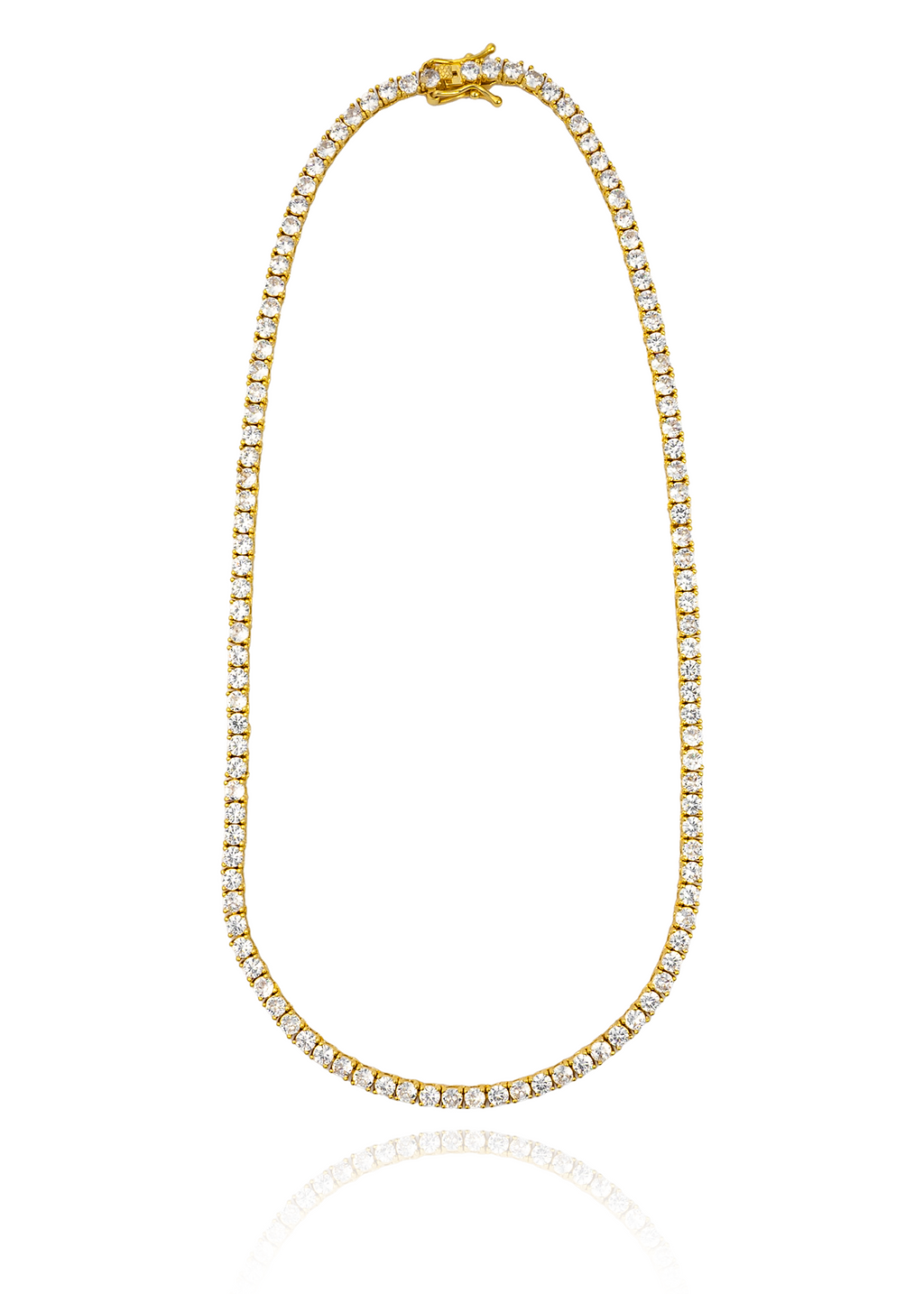 Kaia Delicate Tennis Chain Necklace Silver