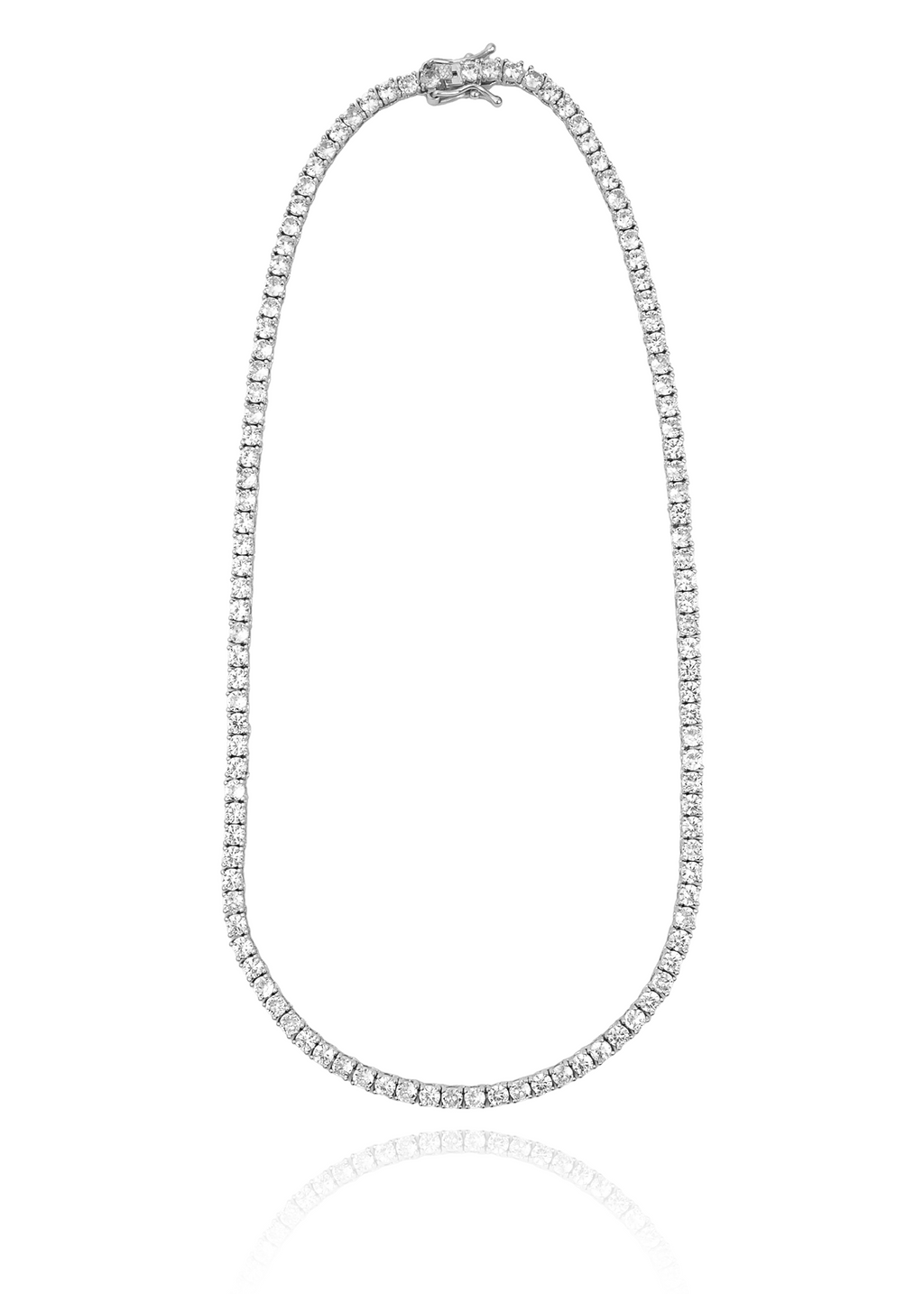 Kaia Delicate Tennis Chain Necklace Silver